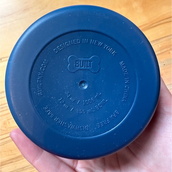 BUILT Pet 34oz Tritan Travel Water Bottle with 12oz Bowl Navy Clear - Picture 7 of 8